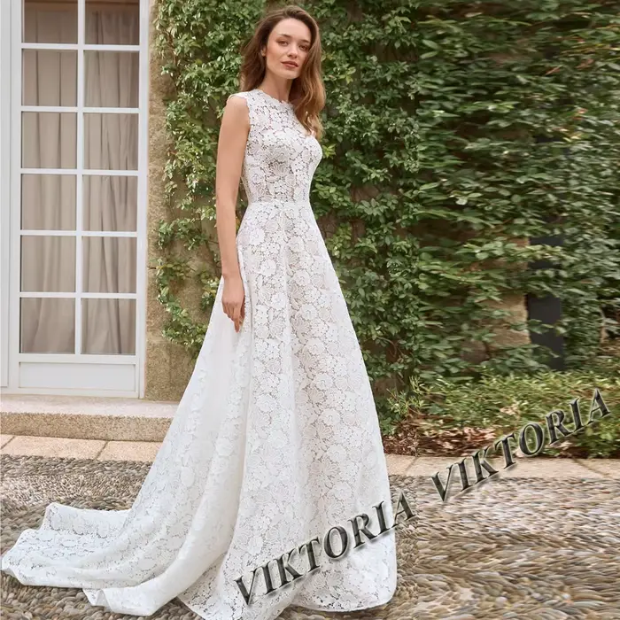 Robe de Mariée Glamoé en Tulle pour Femme