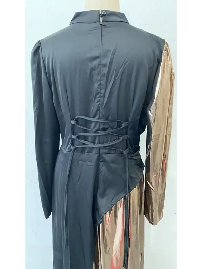 Robe de soirée longue ligne asymétrique