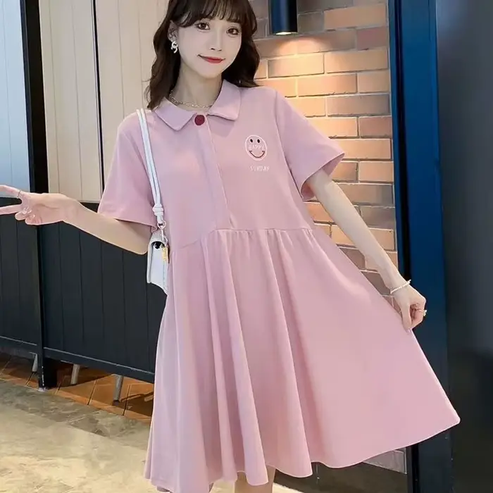 ALTERfur ses-Robe de grossesse à manches courtes pour femmes