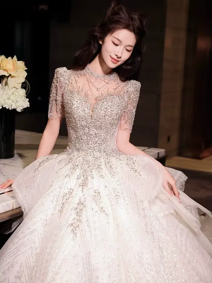 Robe de mariée princesse style français