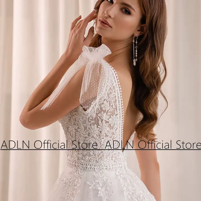 Robe de mariée trapèze en tulle pour femme