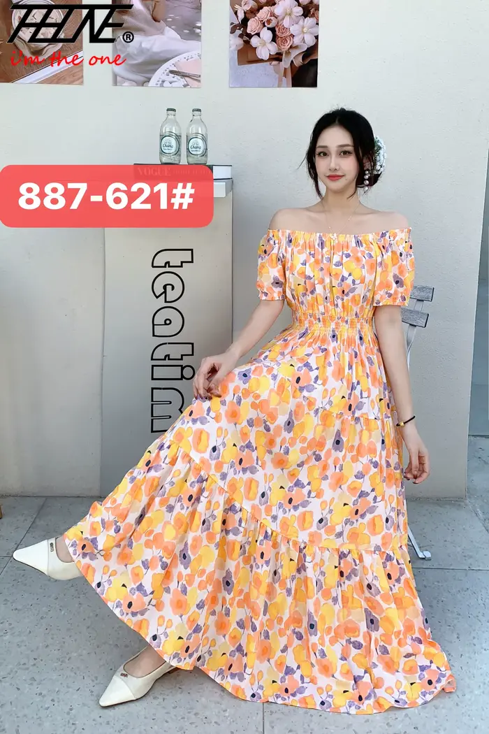 Longue Robe Maxi femmes vêtements printemps été bohème vacances plage Style coréen Floral Vintage mince robes