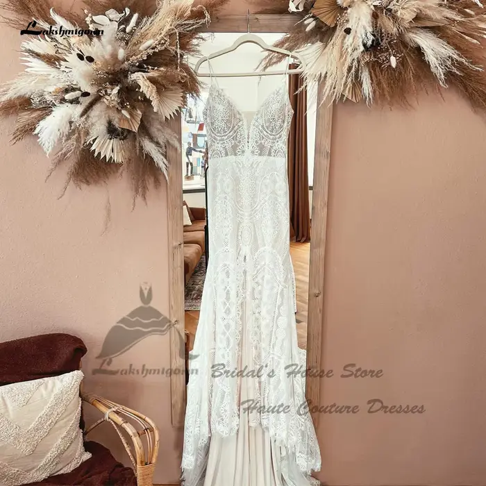 Robes de mariée sirène 2 en 1 avec traîne détachable
