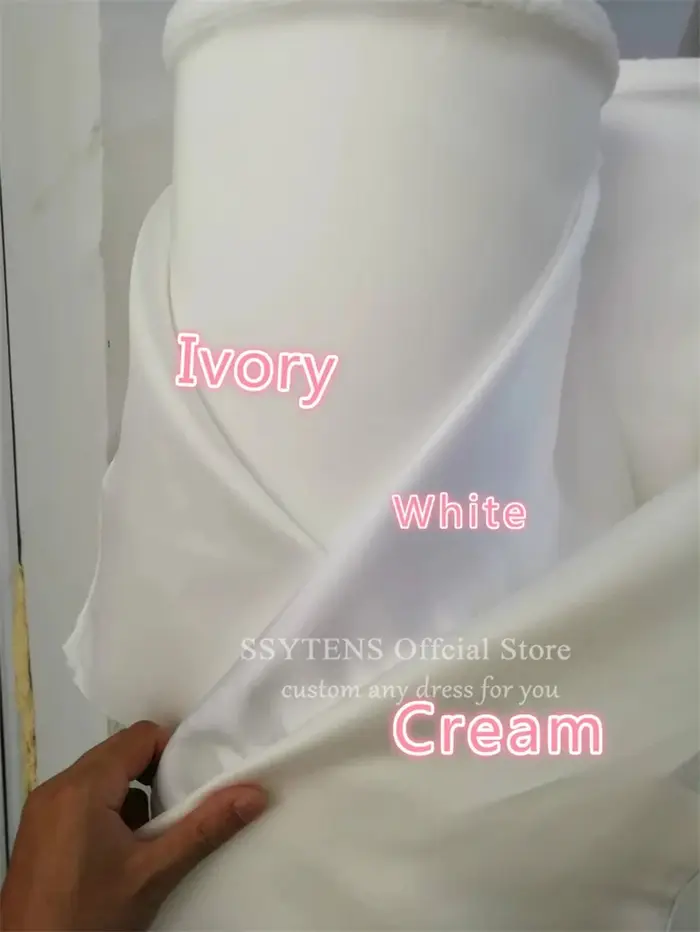 SSYTENS robes De mariée courtes fleurs blanc Mini bouffantes
