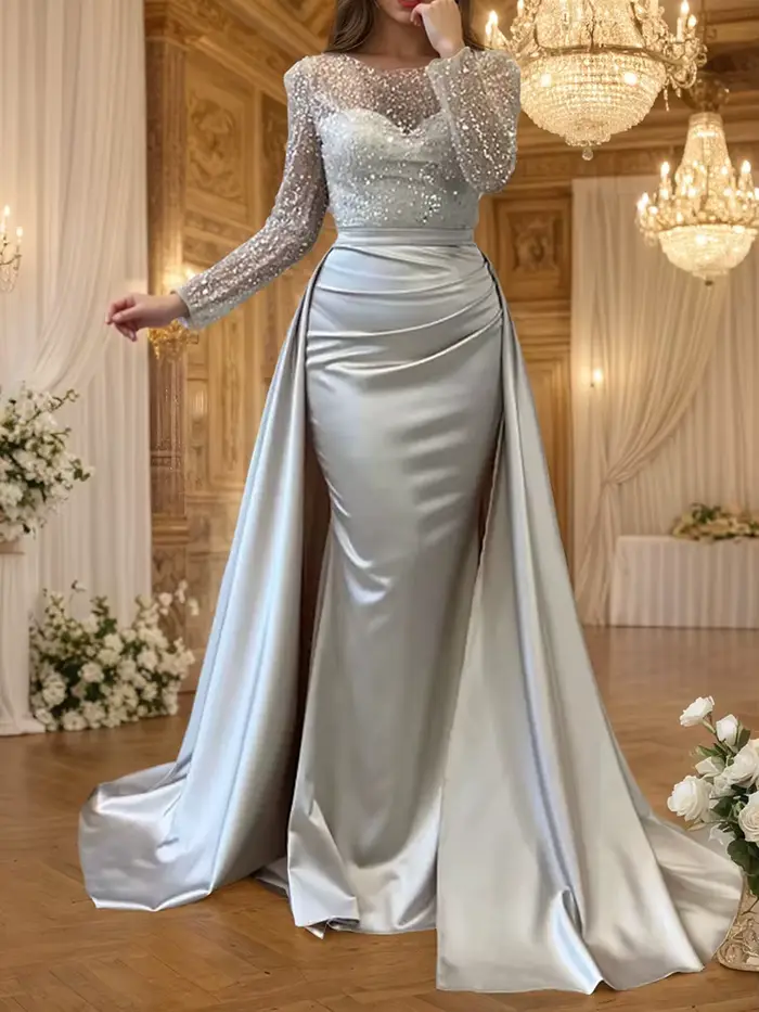 Robe de soirée glamour à paillettes pour femmes
