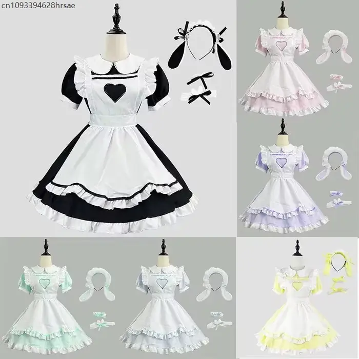 Robe Lolita rose pour femmes