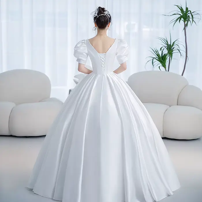 Robe De mariée princesse Vintage en Satin