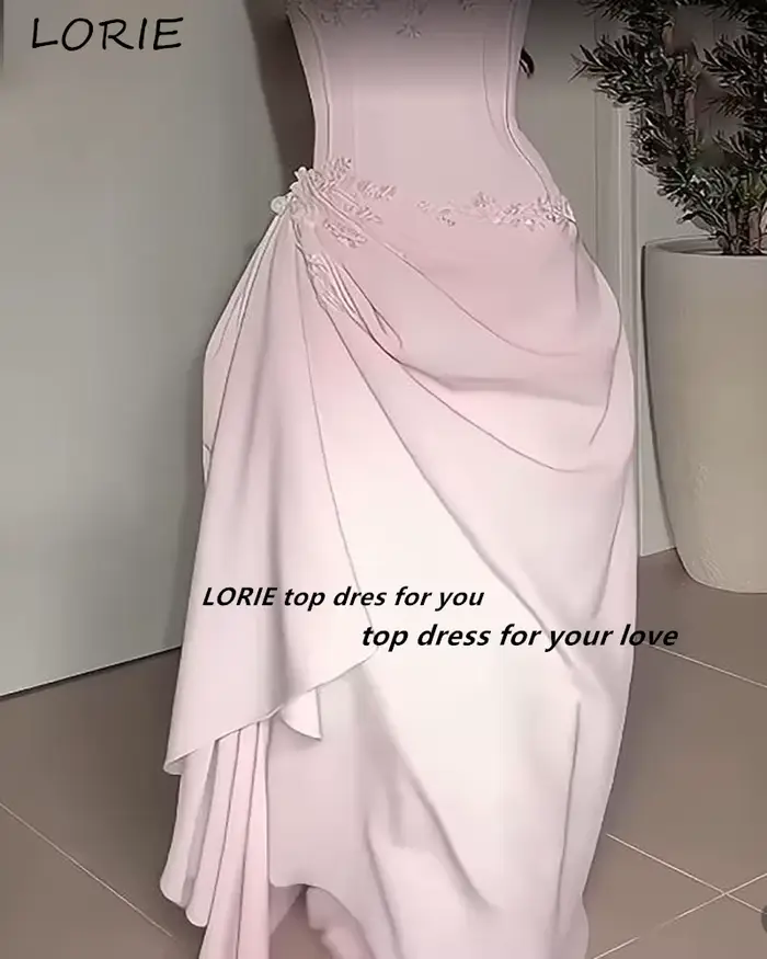 LORIE – robe de soirée rose à épaules dénudées
