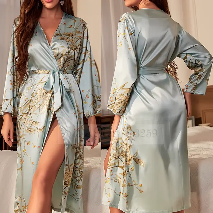 Robe longue en Satin de soie pour femmes