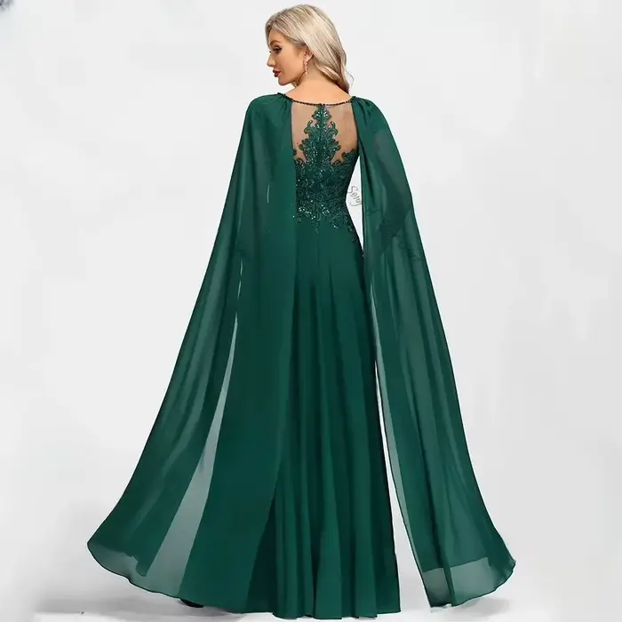 Robe de soirée élégante personnalisée pour mère de la mariée mariage bal de promo cocktail soirée mousseline dentelle paillettes 2026