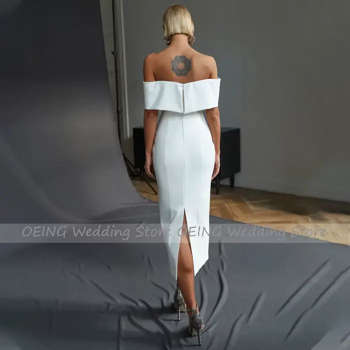 Robe de mariée midi simple