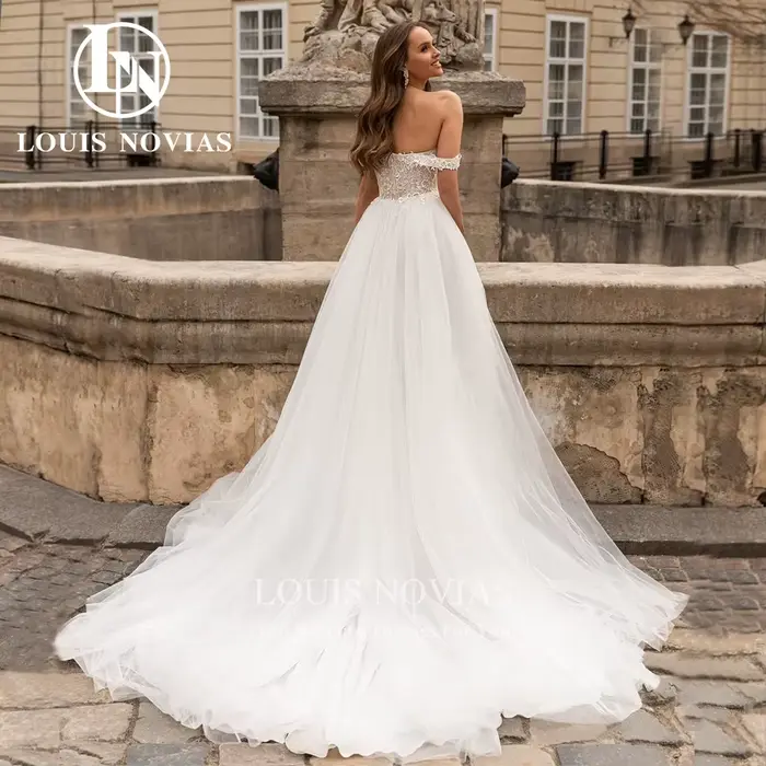 Modis-Robe de mariée A-ligne en tulle pour les patients romantiques
