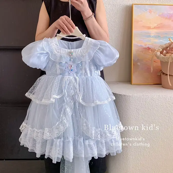 Adorable robe de princesse Lolita à manches courtes pour filles. Nouvelle