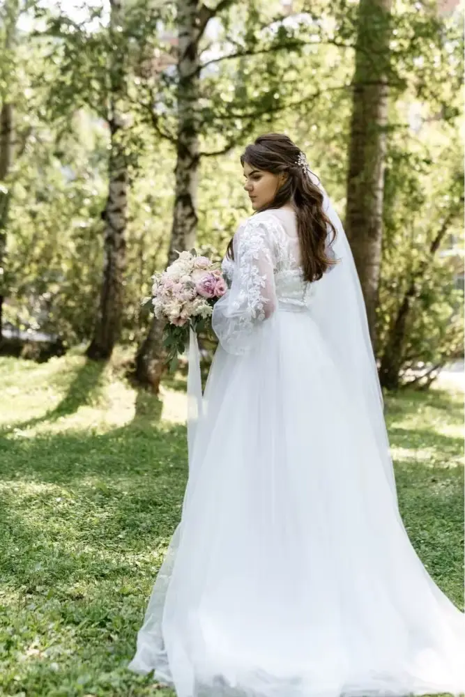 Robe de Mariée Trapèze en Dentelle