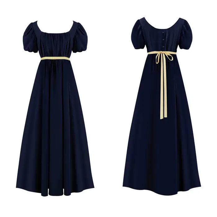 Robe de soirée d'Halloween vintage victorienne pour bal, costume de cosplay, robe Empire, robe de régence Austen pour femme, déguisement d'Halloween