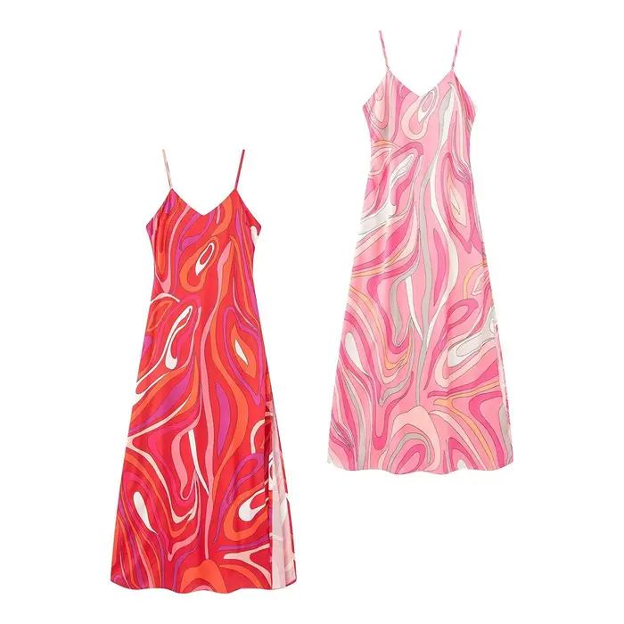 Camisole élégante en polyester imprimée pour femmes sans manches style été à épaules nues pour les sorties et les occasions spéciales