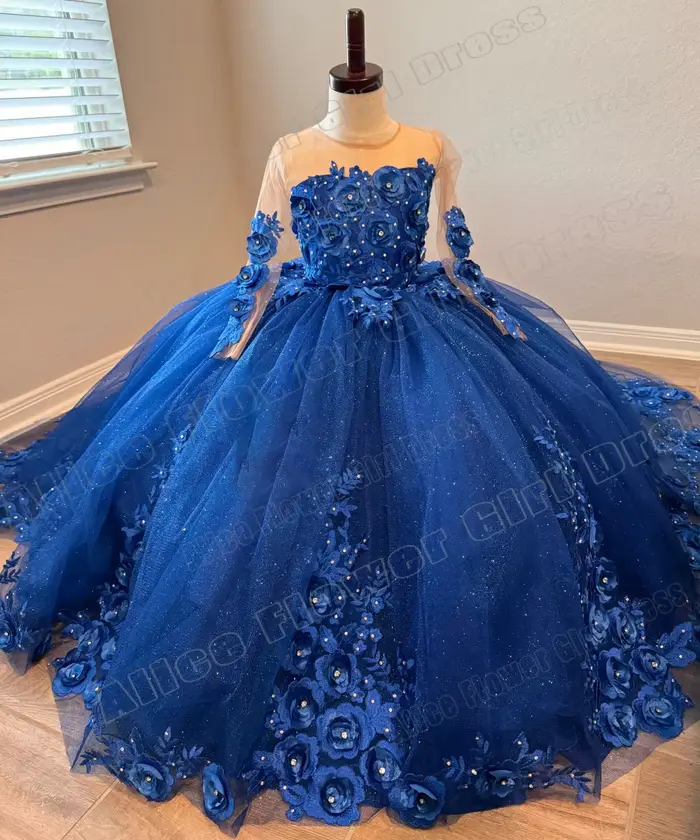 Robes de demoiselle d'honneur bleues personnalisées pour mariage