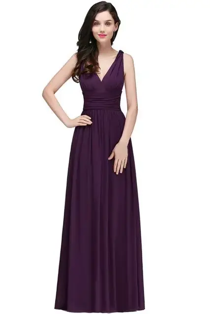 Robe de Soirée Longue en Fibre de Mousseline de Soie
