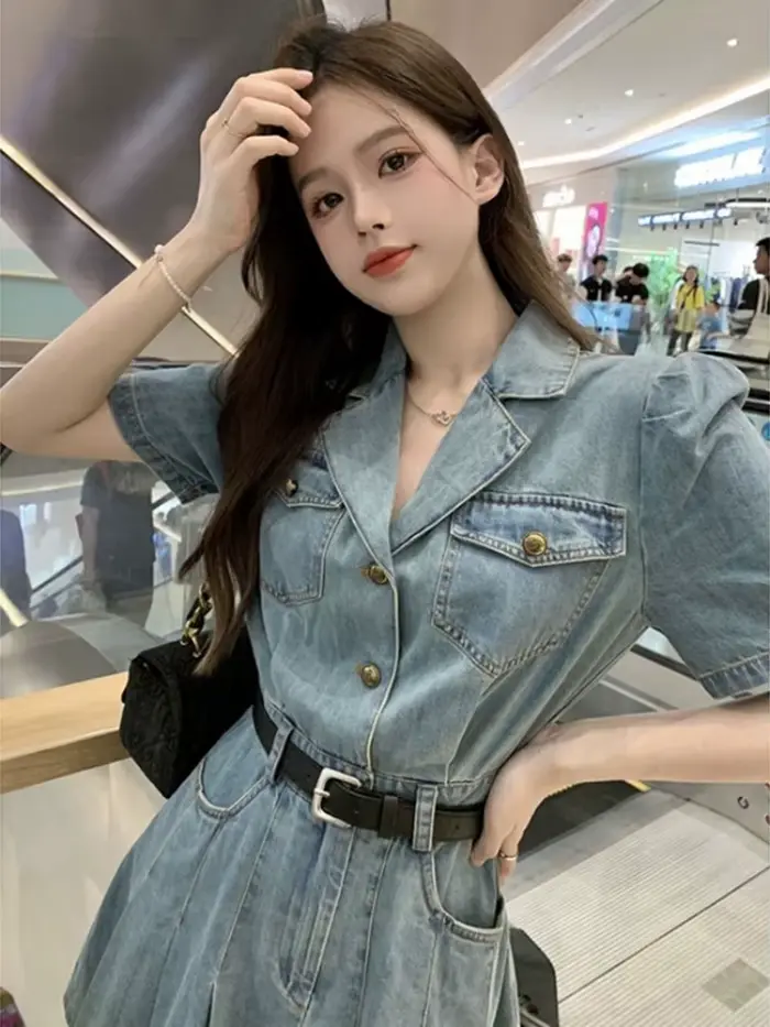 Robe courte pour femmes élégante mini boîte de nuit corset moulante denim mode été 2025 XXL vêtements pour femmes courbes occassions spéciales