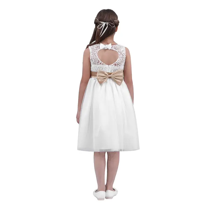 Robe d'été en dentelle blanche pour filles