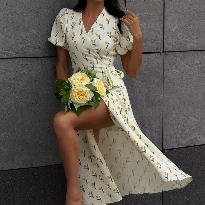 Robe longue légère d'été pour femmes