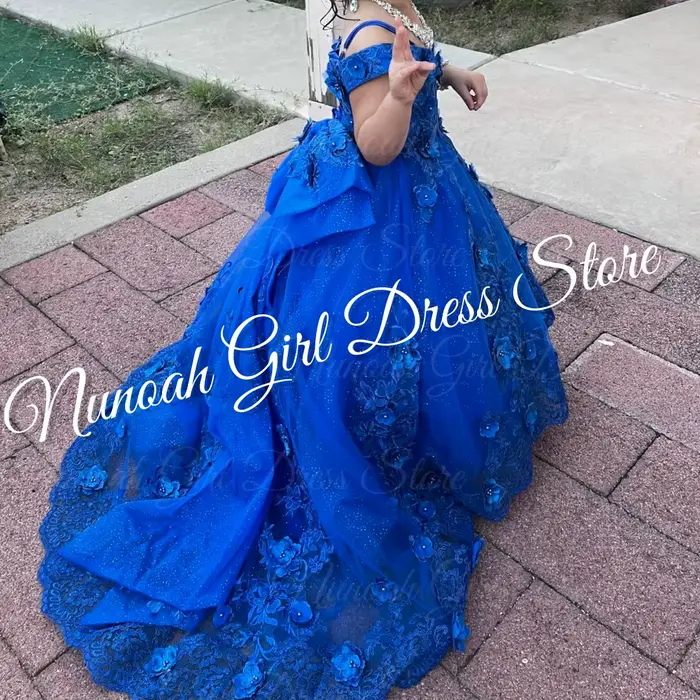 Robe verte personnalisable pour filles, mariage, communion, anniversaire, silhouette de bal avec appliques en dentelle florale et arc, polyester, ajustement parfait pour chaque occasion festive