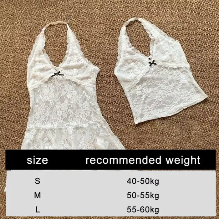 Robe licou en dentelle Polyester