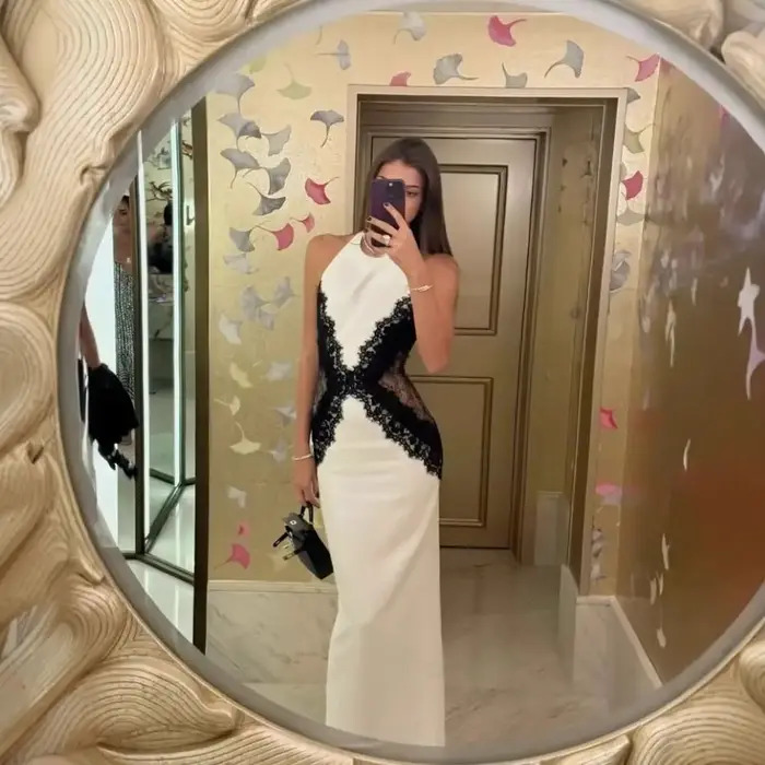 Robe longue sans manches en polyester élégante et décontractée pour femmes soirées cocktail bal mariage anniversaire
