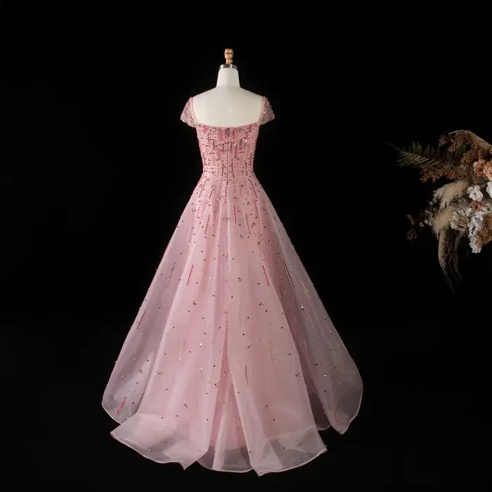 Robe de soirée formelle rose Sharon Said pour femme