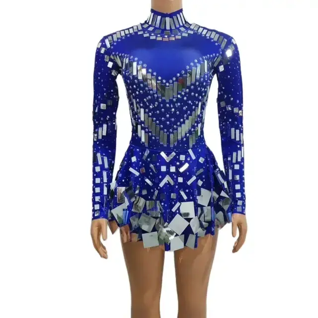 Raquel – robe de soirée miroir noire extensible, tenue de danse sur scène, boîte de nuit, robe de célébration pour femmes, vêtements de spectacle de danseuse, 2023