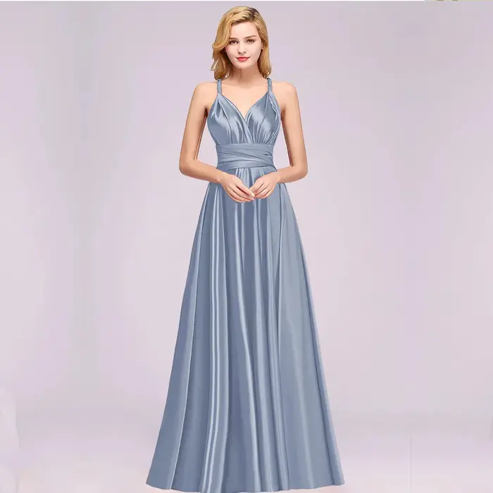 Robe de soirée moderne avec train de cour polyester satinée pour femmes âgées de 25 à 34 ans occasions spéciales soirée officielle élégante à offrir