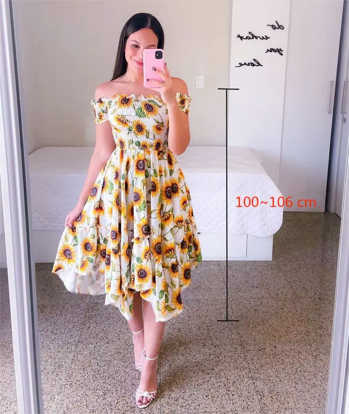 Robe Longue à Fleurs pour Femme