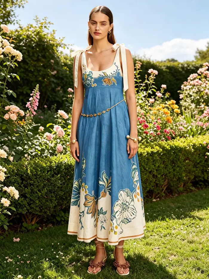 Robe longue d'été élégante pour femme