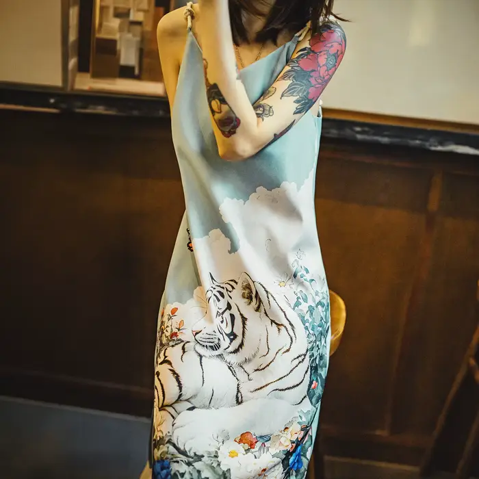 Robe maxi perlée vintage col halter bleu ciel sans manches pour femmes occasions spéciales été