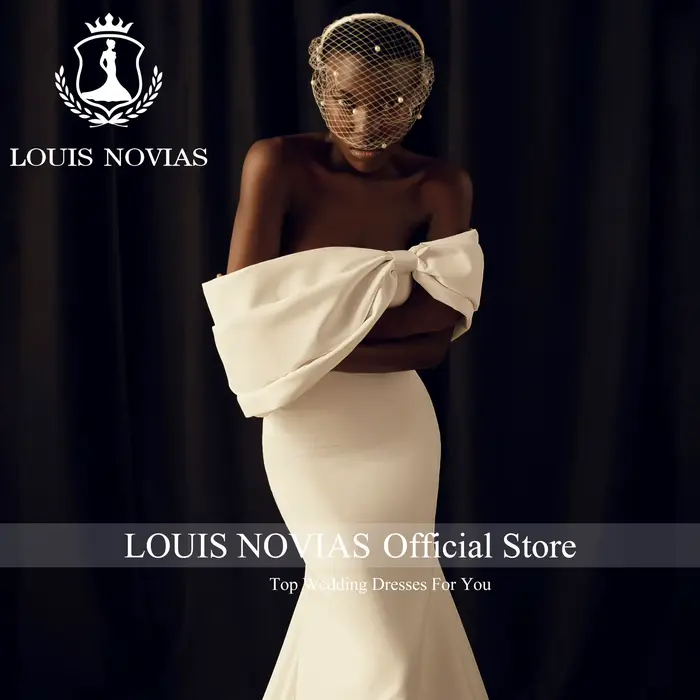 LOUIS NOVIAS sirène Satin robes De mariée pour les femmes élégante