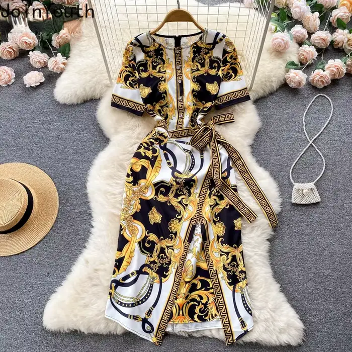 Ropa Mujer-Robe d'Été Imprimée pour Femme