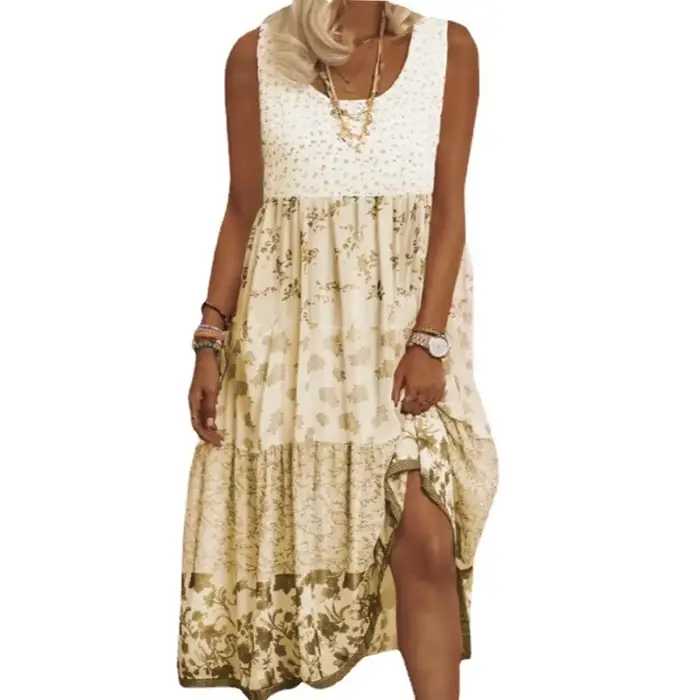 Robe longue rose ample pour femmes