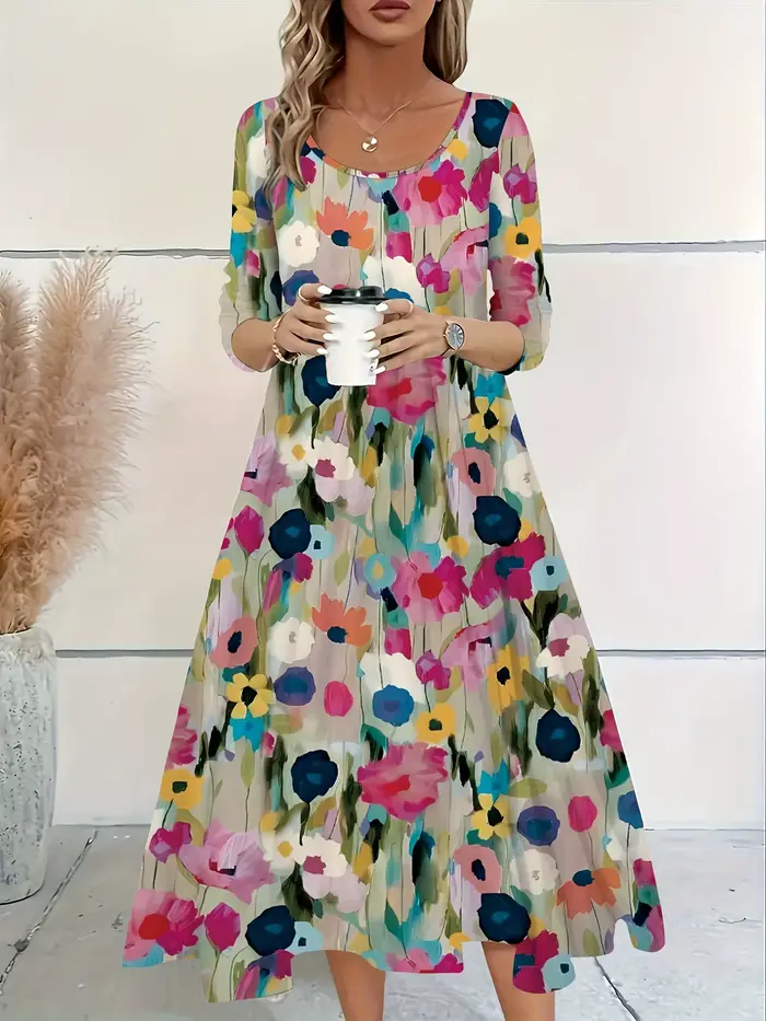 Mode femmes élégantes robe ample tenue décontractée femmes robe nouveau tempérament