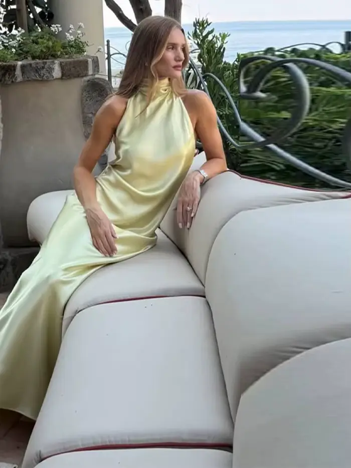 Robe longue à rubans pour femmes