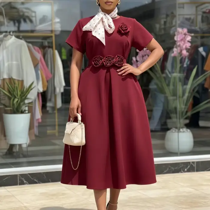Robe plissée élégante pour femme