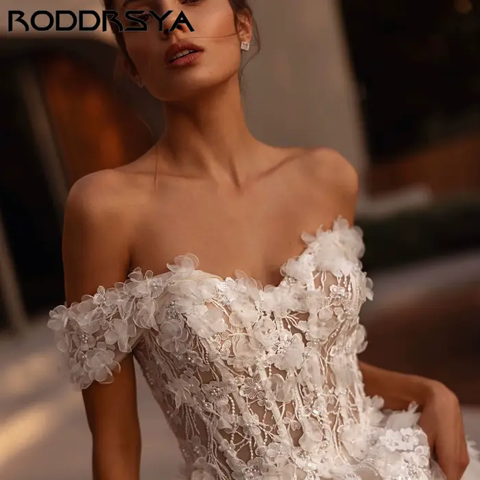 Robe Mariée A-Line Tulle Doux RODDRSYA Personnalisable