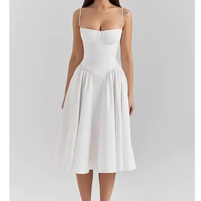 Été Sexy femmes robe bohême longues robes de luxe élégant col en v sans manches Slip fleur plage