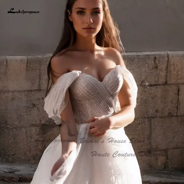 Robe de mariée classique pailletée sans manches pour femmes, mariage à la plage, soirée de gala, occaisons spéciales