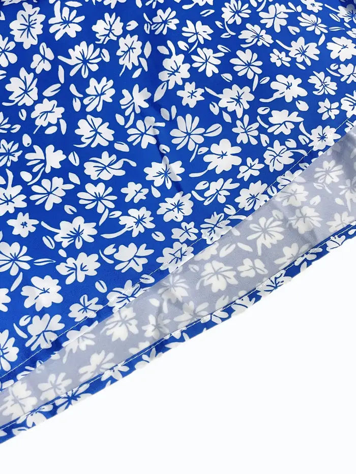 Robe caraco à petits motifs floraux style de plage pour femmes junior été vacances à la mer occasions spéciales
