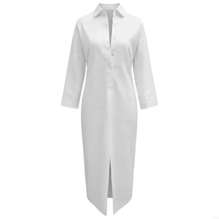 Robe Bohème Décontractée Polyester Longueur au Sol Femme Occasions Spéciales Blanc Bleu Brun Kaki Rose Noir Vert