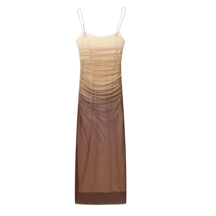 Robe Mujer en polyester décontractée avec tour de taille empire et motifs teinture à nouer pour femmes, idéale pour les occasions spéciales et le quotidien