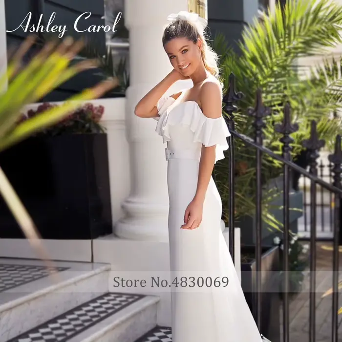 Ashley Carol-Robe de Mariée Sirène en Mousseline de Soie