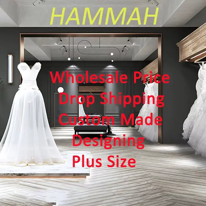 Robe de Mariée HAMMAH Glamour Dos Nu Style Trompette Appliques Dentelle Sans Manches Fente Train Personnalisable Occasions Spéciales