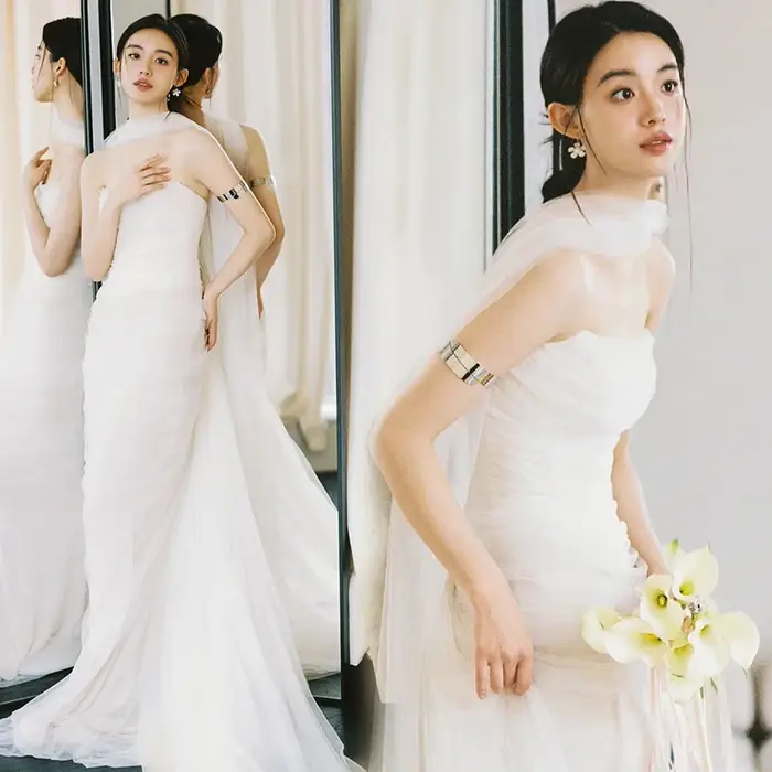 Robe de mariée légère sans bretelles