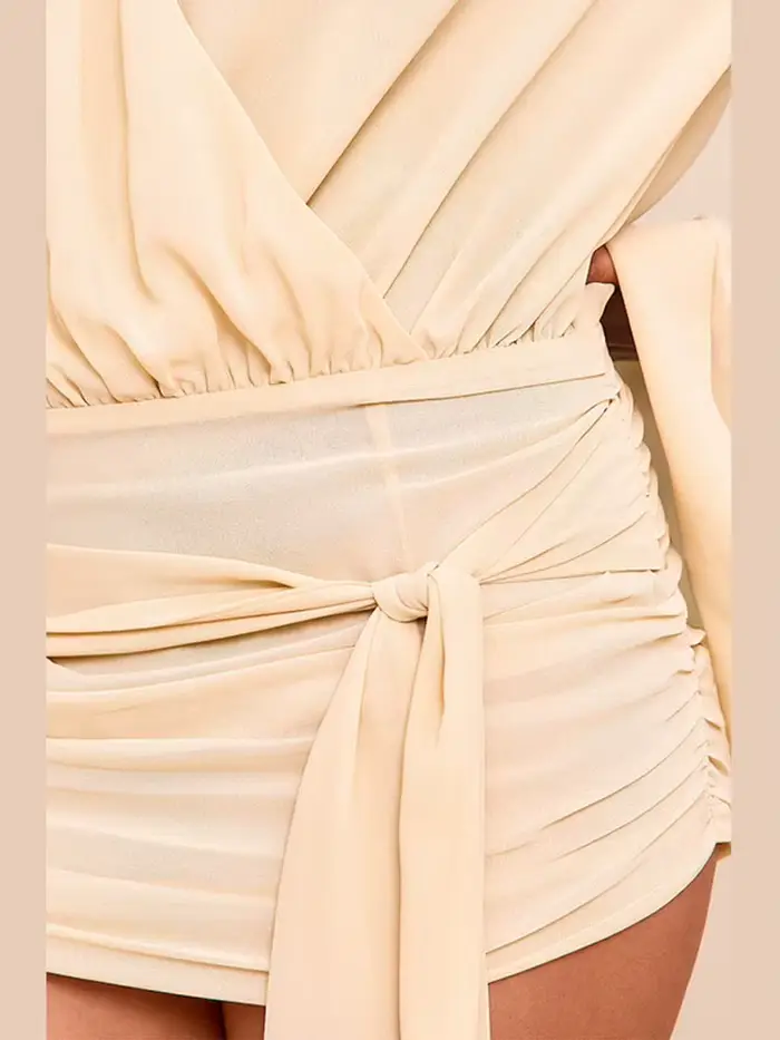 Robe courte Sexy à col en v profond pour femmes